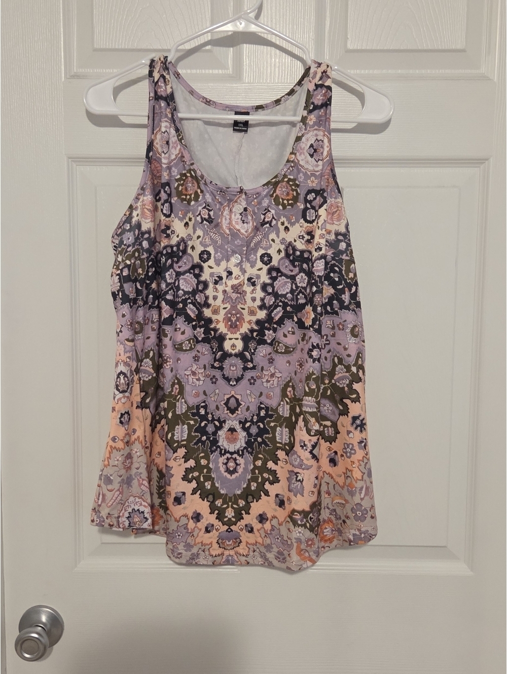 SHEIN Curve 1XL Printed Sleeveless Tank Top